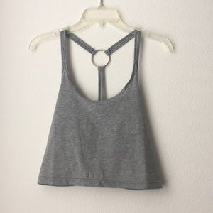 Grey strappy tank